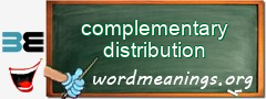 WordMeaning blackboard for complementary distribution